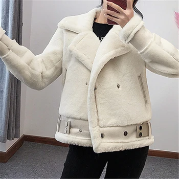 

Faux Fur Coat Winter Coat Women Pink Fur Fluffy Jacket Streetwear Fleece Jacket Korean Coat Fuzzy Jacket Soft Warm Jackets 2019