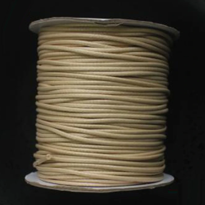 80 м/рулон 2 мм вощеный ватный шнур провода поделки из бисера макраме струны ювелирных изделий H1 - Цвет: Khaki