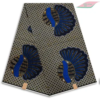 

African Embroidered Cotton Fabric Fashionable Printed wax cloth African Wax Pagne Africain Wax 2020 01
