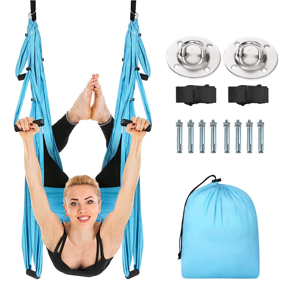 

Aerial Yoga Hammock 6 Handles Anti-gravity Flying Swing Trapeze Yoga Inversion for Pilates Multifunction Exercise Device D20