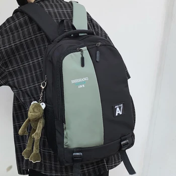 

Ladies College Student Men Backpack Laptop Women Cool School Bag Book Boy Trendy Girl Fashion Backpack Male Waterproof Nylon Bag