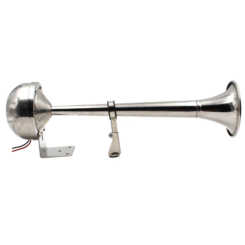 Marine Dual Trumpet Horn Boat Stainless Steel Electric Horn 18-1/2 inch 12V double/two tube horn flute horn AFI