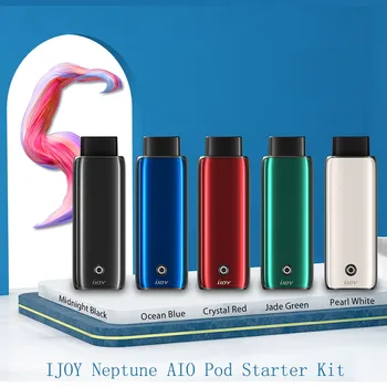 

Newest IJOY Neptune Pod Starter Kit 650mAh built-in battery Easy top refill with max 14W output&1.8ml pod capacity vape kit