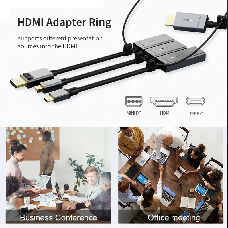 Фото Кабель Mini Displayport к HDMI адаптер синхронизация данных 4K 60 Гц Мини Dp конвертер для Macbook Lenovo Acer C315 №4