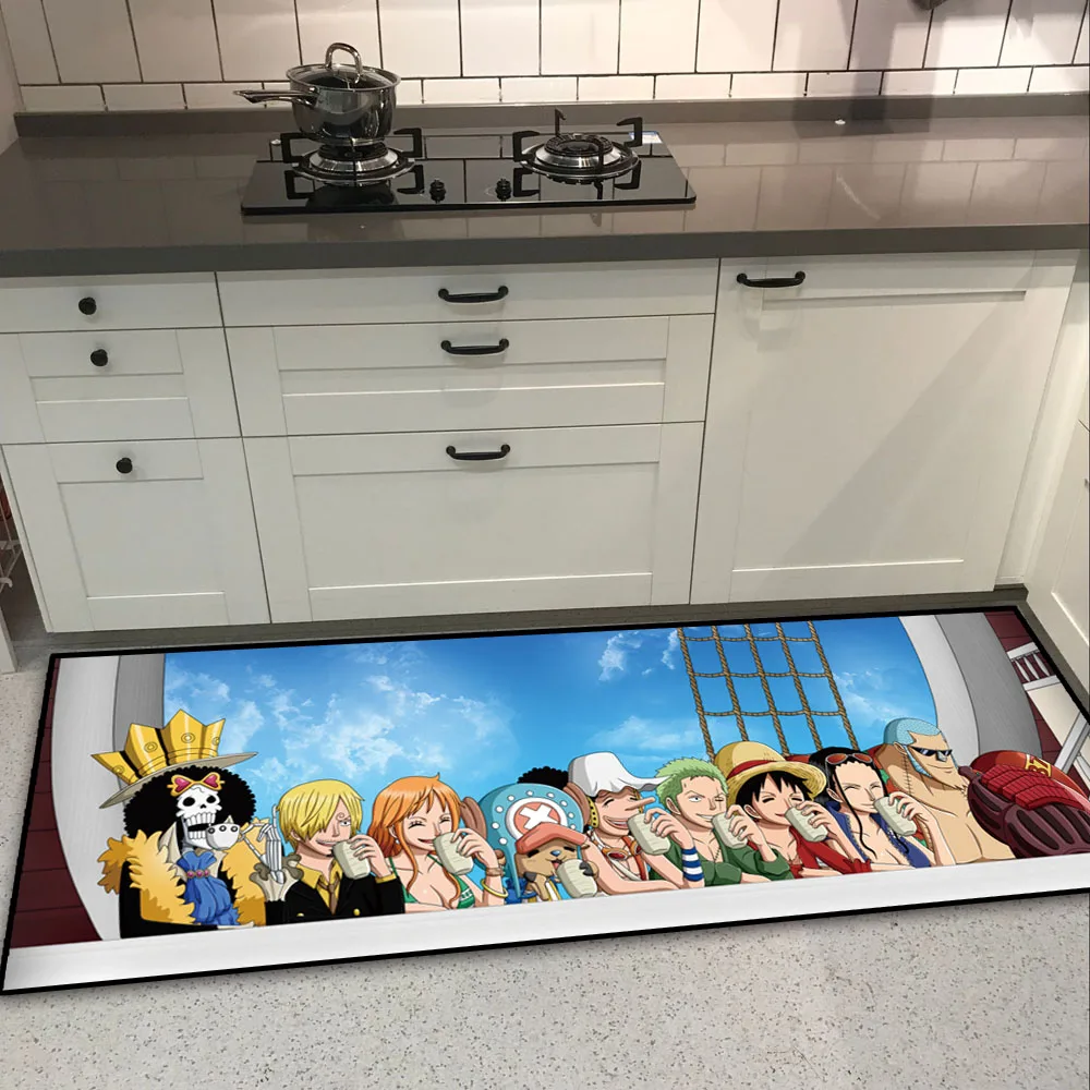 Аниме one piece Luffy длинный напольный коврик ковер для кухни домашний нескользящий коврик мультяшный