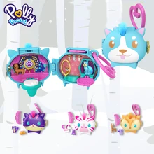 Polly – poupée monde de poche originale, accessoires de maison, animal de compagnie anal, chiot, chat, zèbre, surprise, jouet pour enfants, cadeau de noël