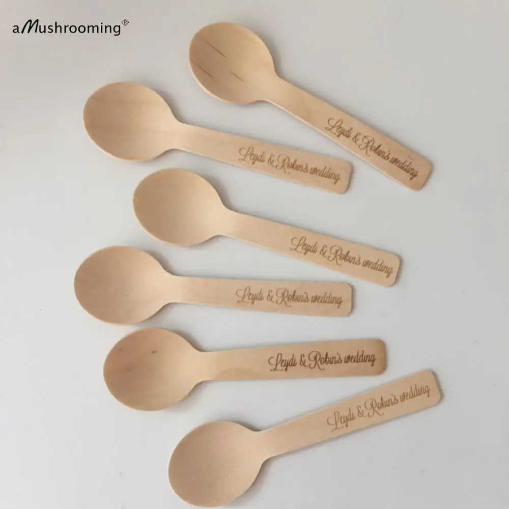 На заказ свадебное мороженое закуска 100 Мини Деревянные шоколадные десертные