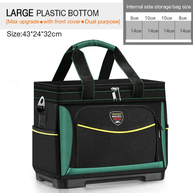 YLD Electrician Bag Multi-function Tool Bag1680D Oxford Waterproof Large Capacity Wear-resistant Tool Storage ToolKit DIY Tools metal tool chest Tool Storage Items