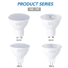 

LED Bulb GU10 Spotlight 220V LED Lamp MR16 Light Bulb Gu5.3 Bulb E27 Lampara Led 5W 7W Spot Light E14 Bombilla For Home Lighting