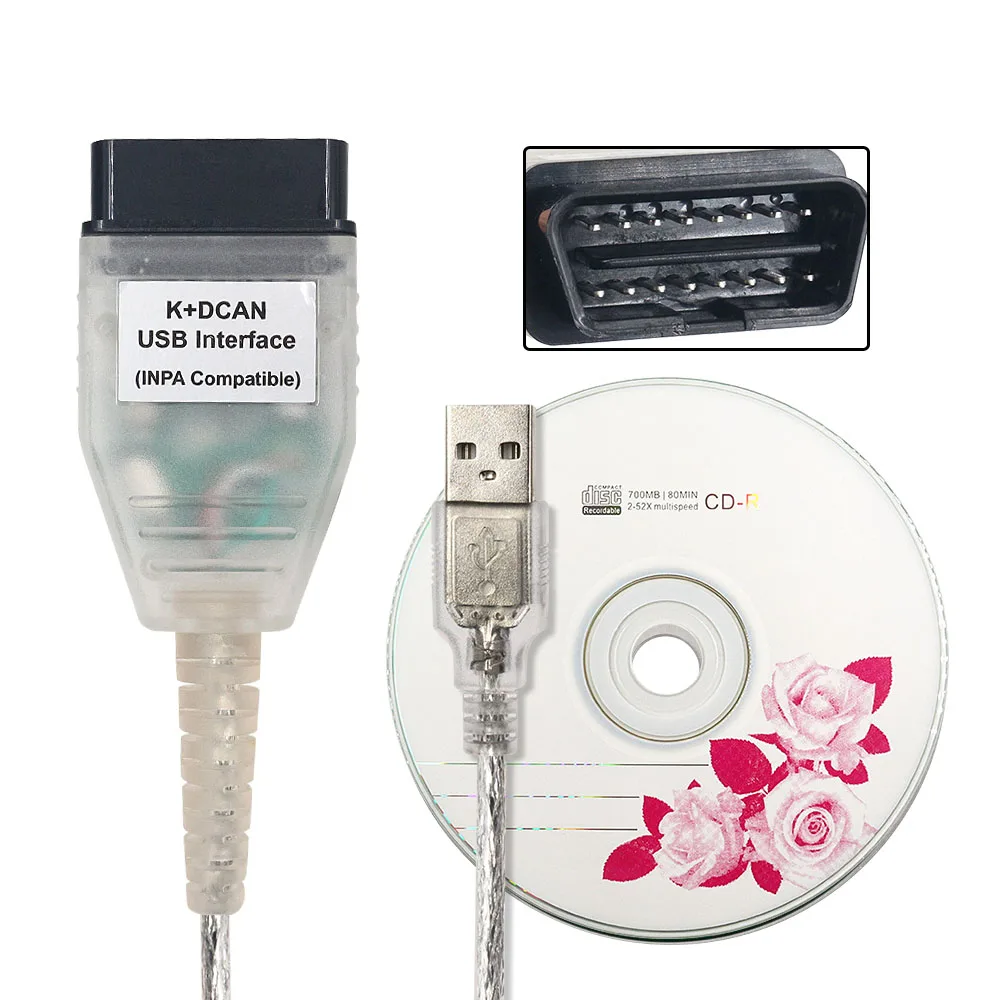 Диагностические кабели разъемы для BMW INPA K + CAN с FT232RL DCAN Switch USB диагностики D CAN| |