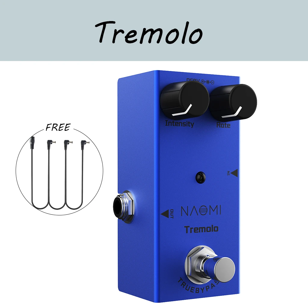 

Tremolo Electric Guitar Effect Pedal Mini Single Tremolo Effects With Free 1 To 3 Daisy Chain Effect Pedal