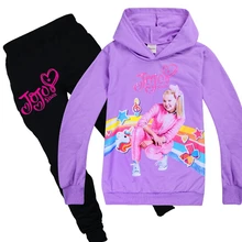 New spring autumn girls JOJO Siwa clothes sets sweatshirt+ Pants full sleeve clothing Suit children Sport cotton kids wear