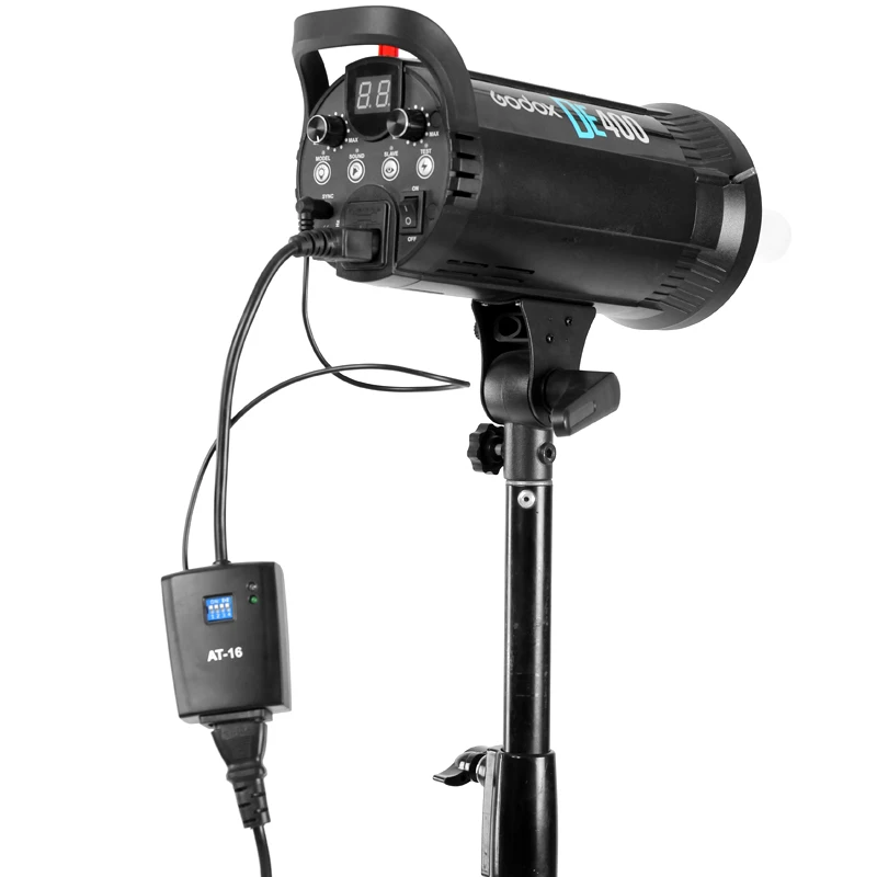 Godox AT-16 Wireless Studio Flash Trigger For Canon Nikon Pentax Olympus Samsung 16 Channel AC Power Sync Speed 1/200s