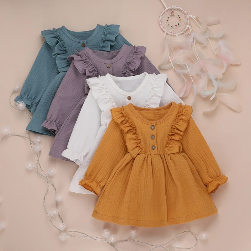4 цвета, хлопковое платье для малышей белая блузка для школьниц топы с кружевным бантом для девочек, детская рубашка в клетку рубашки с длинными рукавами детская одежда
