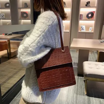 

Women's Stone Pattern Shoulder Bag Fashion Wild Tote Bag New Simple Briefcase Luxury Shoulder Messenger Bag Lady Quality Handbag