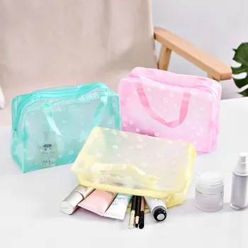 

Waterproof PVC Travel Toiletry Storage Bags Mini Transparent Portable Tour Makeup Cosmetic Organizer Bags Outdoor Wash Pouches