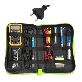 

Eu Plug 220V 60W Electric Soldering Iron Kit Digital Multimeter Combination Tool Set Adjustable Temperature Welding Tools