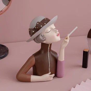 

Modern Simple Creative Resin Girl Sculpture Ornaments Home Living Room Desktop Furnishings Crafts Gifts Girls Room Accessories