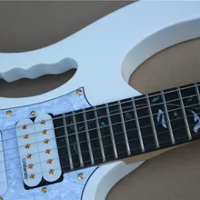 top quality white electric guitar 21 to 24 frets well scalloped guitar all gold hardware free shipping 7 guitar 10yue