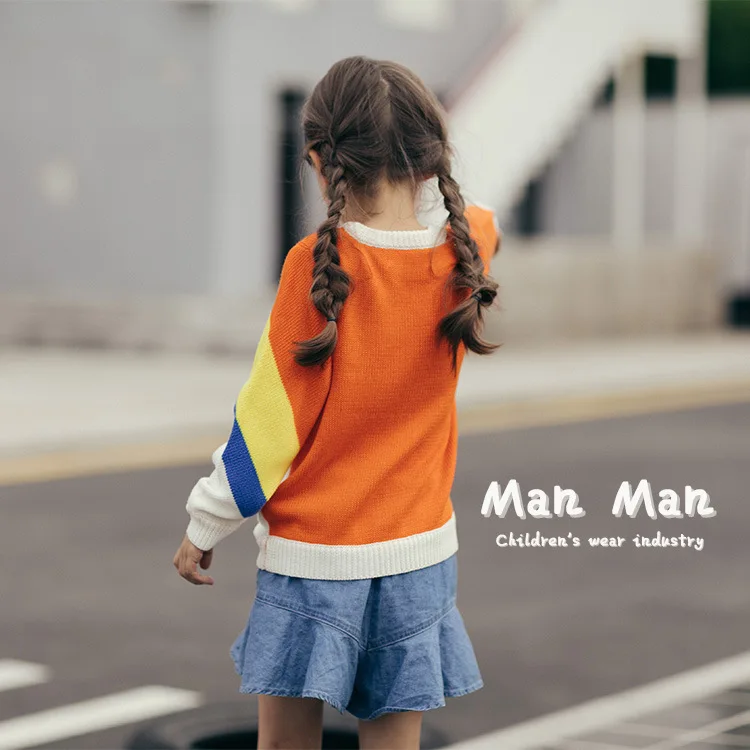 

2019 Winter New Style Europe And America Hot Selling Kids' Sweater Girls Pure Cotton Coat Boys' Clothes Baby Sweater