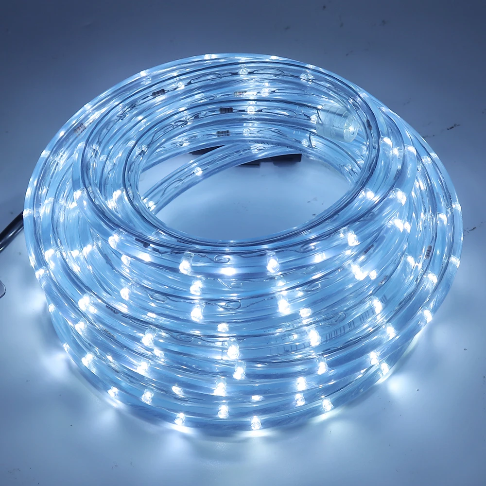 thumbnail image 1 of Tira de luces LED de neón multicolor con forma de arcoíris, resistente al agua, para jardín, exterior, UE, 220 V, luces de cuerda, iluminación de 360 grados, 1 of 5