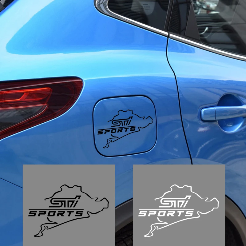 

Car styling Fuel Tank Cap Fashion Sticker Reflective Decal Decoration For Subaru XV Legacy Forester Impreza Car Accessories
