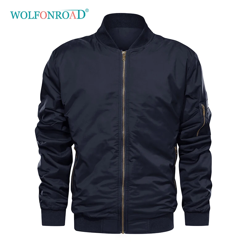 Navy WOLFONROAD, зимняя походная куртка для кемпинга, мужская уличная куртка-бомбер, Тактическая Военная куртка, пальто ВВС, теплая плотная верхняя одежда - Цвет: Navy