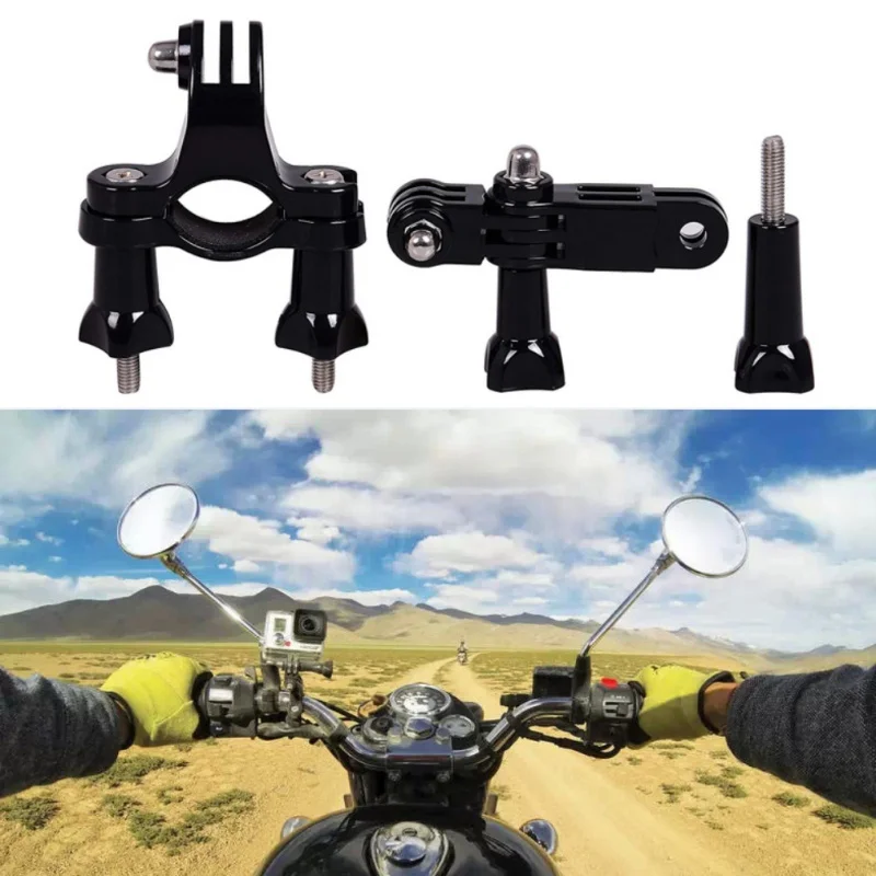 Для GoPro, крепление на руль велосипеда мотоцикла, держатель для рулона велосипеда, 3-позиционный поворотный рычаг для GoPro Hero 4 3 Xiaomi Yi SJ4000