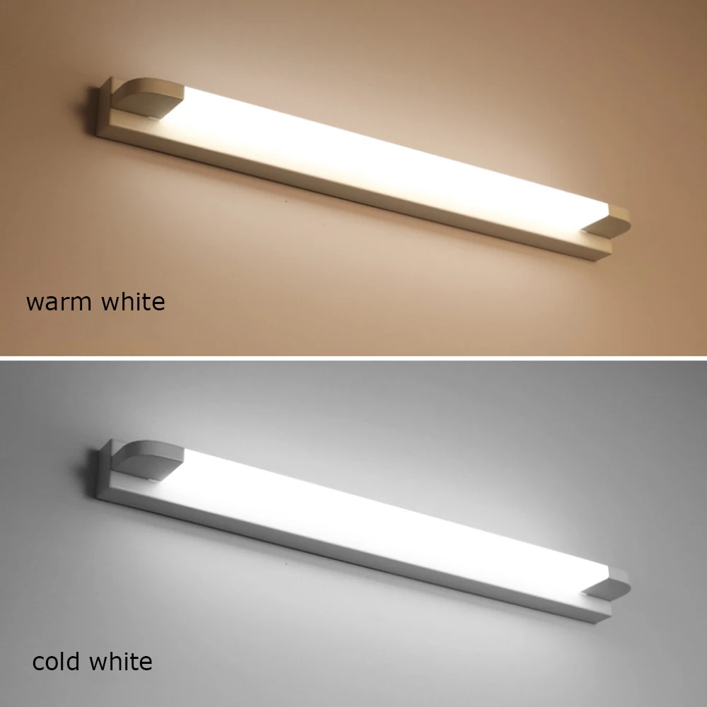 Espelho de Luz Moderno Longo Banheiro Vaidade Arandela Luminárias Interior Acrílico Banho Maquiagem Iluminação Led 1 Moderno longo banheiro vaidade espelho de luz