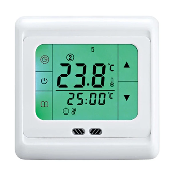 Домашний Терморегулятор с сенсорным экраном термостат для теплого пола электрическая система отопления регулятор температуры - Цвет: Green