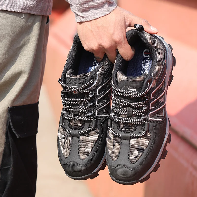 

Men's New Anti Smashing Steel Toe Cap Protective Work & Safety Shoes Men Puncture Proof Indestructible Work Safety Boots Shoes