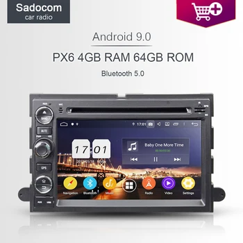 

PX6 Android 9.0 8 Core 4G RAM Car DVD Player GPS RDS autoradio wifi car radio For Ford Fusion Explorer Edge Expedition 2006-2009