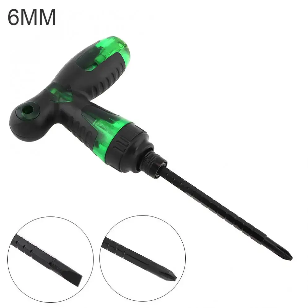 

6 Inch T Shape Telescopic Screwdriver Repair Household Hand Tool Dual End Screw Driver Slotted Cross Screwdriver for Repairing