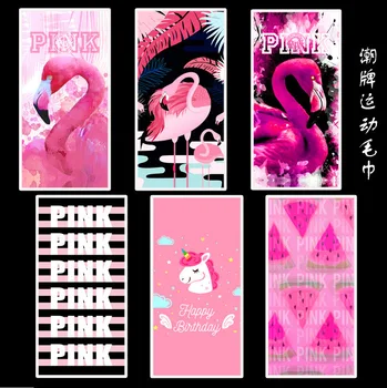 

Cotton Unicorn Beach Towel Bath Towel Cute Cartoon Thickened Flamingo Face Shower Towel Soft Fitness Yoga Sports Towel