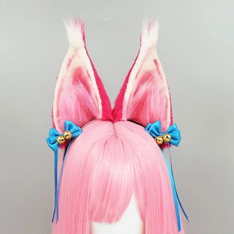 Cosplay Hats Anime Hair Accessories Attractive Cosplay Furry Animal Fox Ears Head Band Dress Up Lolita Decor Long Fur Headpiece for Halloween Party Decor