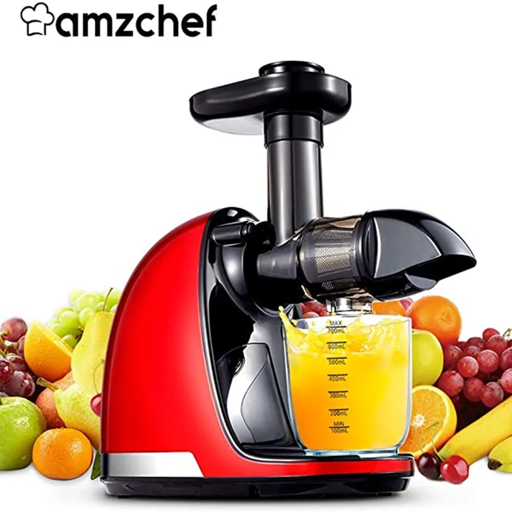 

AMZCHEF Slow Juicer Fruit Juicer Machine Cold Press Juicer Extractor Filter Quiet Motor Juice Easy Wash Electric Juicer