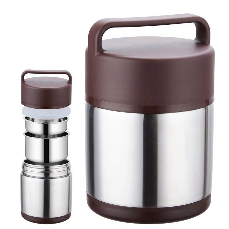 

12 Hours Long Time Insulation Food Thermos Double Layer Vacuum Lunch Box 1.8L 2.0L Stainless Steel Bento Box Flask Container