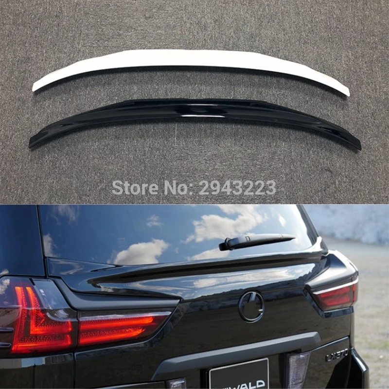 

Car Styling For Lexus LX570 2016 2017 2018 Exterior ABS Plastic Gloss Black White Painted Color Rear Boot Trunk Wing Lip Spoiler