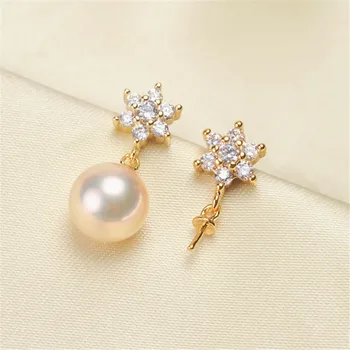 

Delicate Pearl Rings Settings 925 Sterling Silver Rings Mount Women DIY Handmade Craft Rings Jewelry Accessory