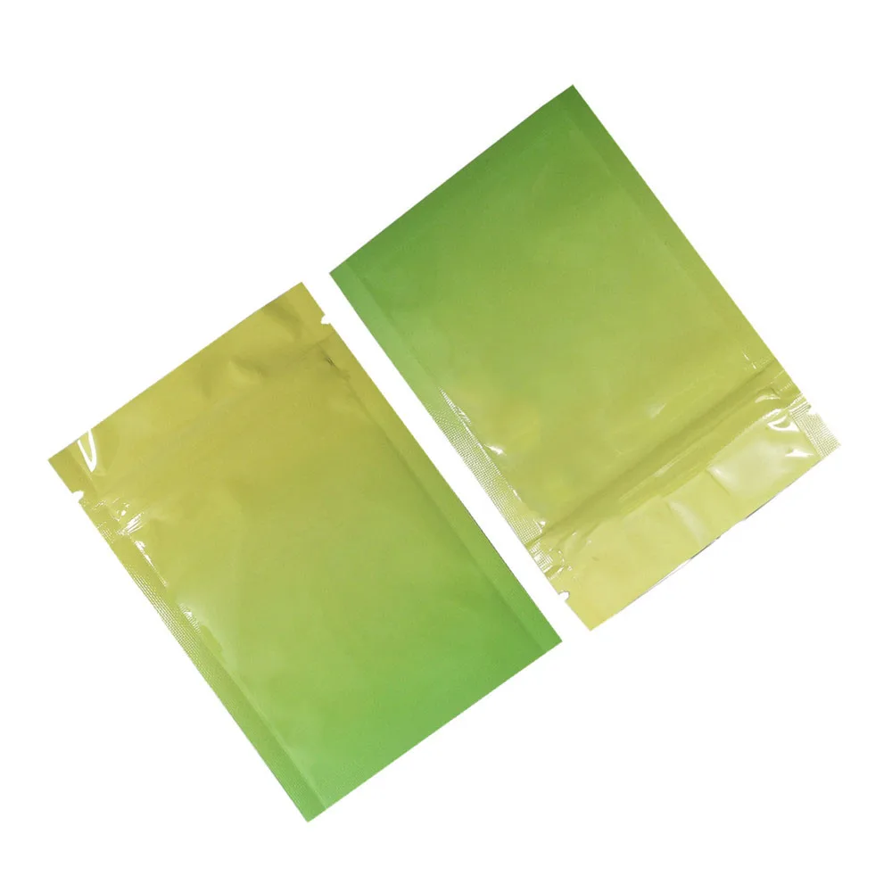 黄绿渐变铝箔自封袋 D