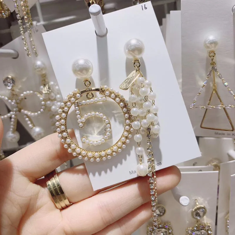 

Charms Drop Dangle Earrings AB version number 5 Pearl earrings water drop earrings accessories