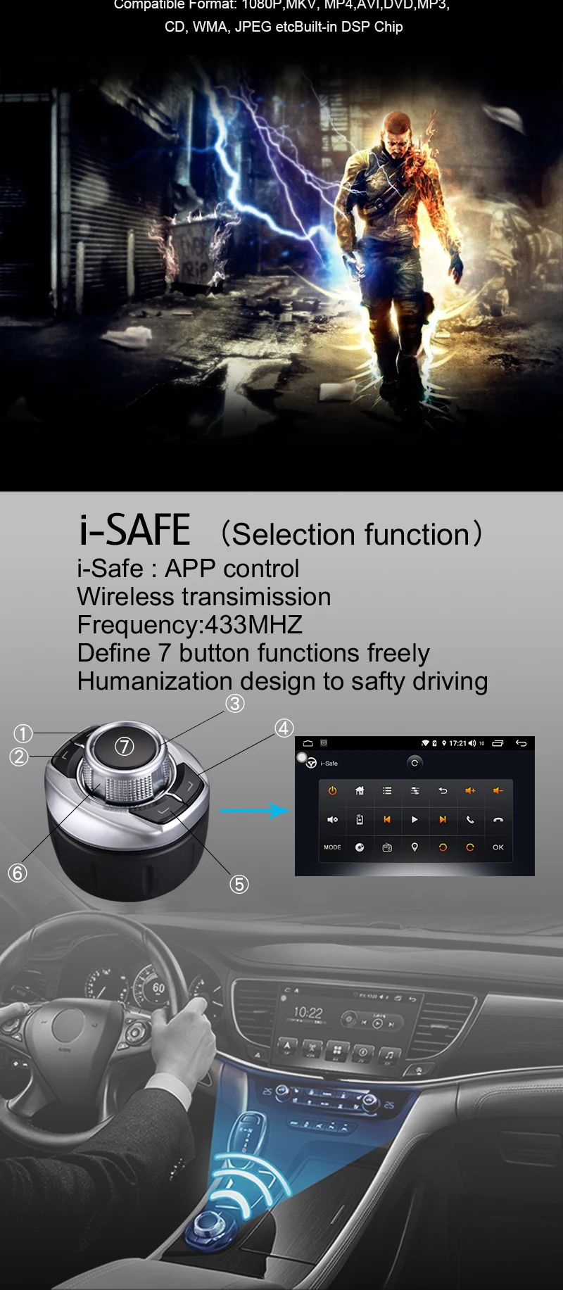 Excellent Car Multimedia player 1 Din Android 8.1Car DVD For VW/Volkswage Skoda Kodiaq/KAROQ 2016-2018 9"4G/32G/64G touch screen Car Radio 12