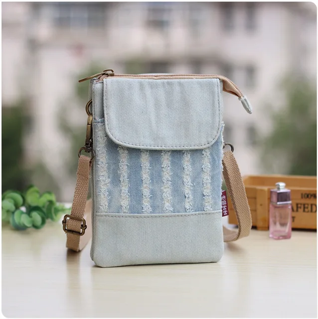 Women Leaf Large Screen Mobile Phone Bag  Capacity Canvas Messenger Bag Ladies Shoulder Bag 20