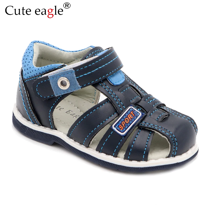 Baby And Kids Sandals For Cute Eagle Summer Boys Orthopedic Pu Leather Closed Toe Flat Shoes Size 20-30