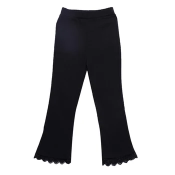

New Fashion Children'S Bell-Bottoms Clothing Girl'S Magic Pants Wild Black Thin Lace Flared Pants Children Denim Wide Leg Jeans