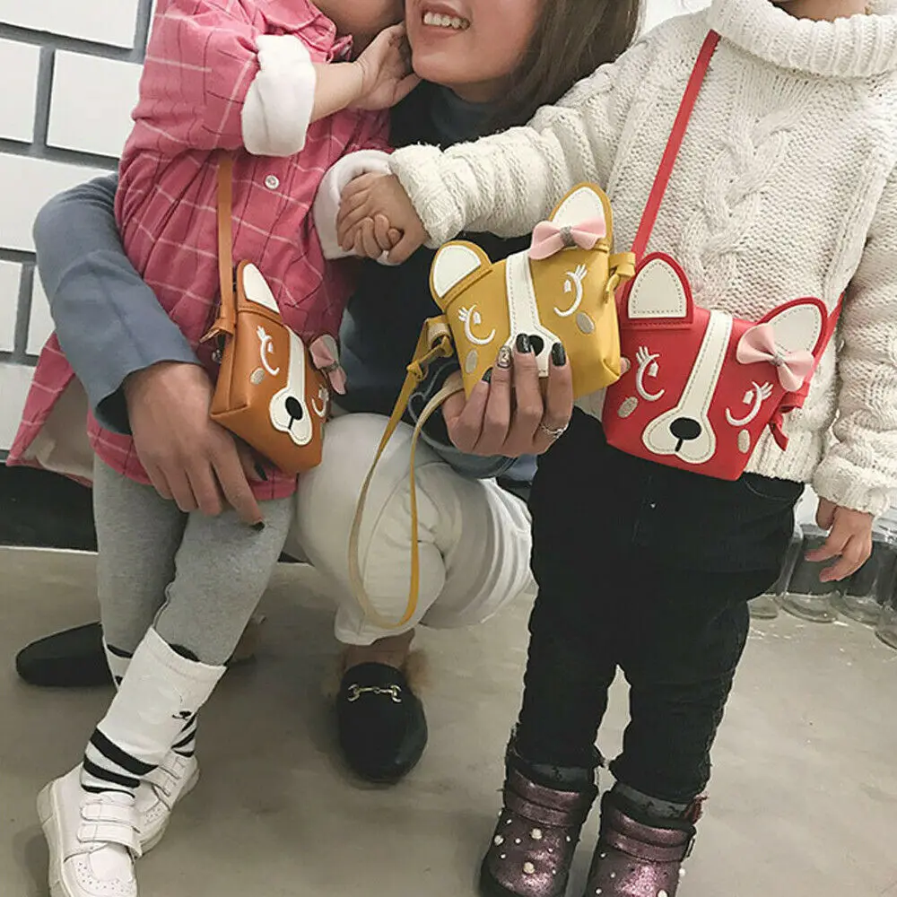 

Children's Girls Mini Crossbody Bag Cute Puppy Bow Fashion Shoulder Bag