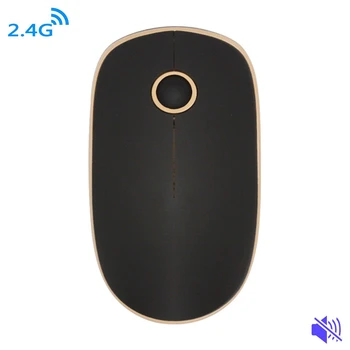 

Silent Wireless Optical Mouse Ergonomic USB Computer Mause 1200 DPI Gold Edge Noiseless PC Office 3D Mice For Laptop Macbook Pro