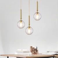 Modern Glass Pendant Lights Gold Black Hanging Lamps For Ceiling Dining Table 1