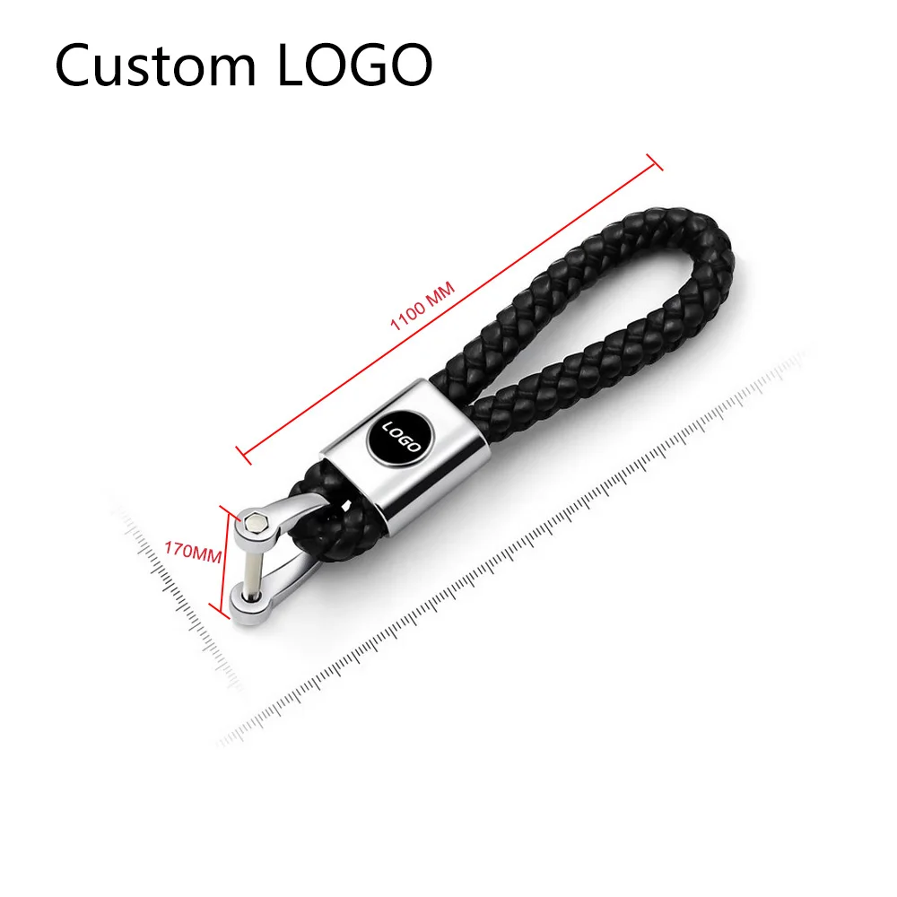 

Car Keys Ring Customized 3D LOGO Keyring Leather Alloy Customized Any Car Logo Car Keychain Key Accessories