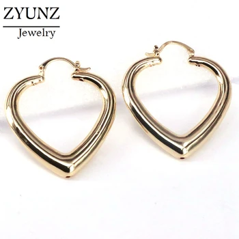 

5 Pairs, Hiphop Statement Earrings Women Girls Hoops Female Fashion Large Heart Earring Unique Metal Jewelry